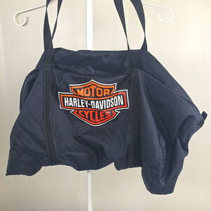 Harley-Davidson Logo Black Nylon Zippered Duffel Carry Bag w/ Handles approx 30"